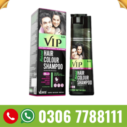 3 in 1 Vip Hair Color Shampoo (180ml Black Color)