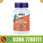 NOW Foods Zinc Picolinate 50mg 60 Veg Capsules Boost Immunity Daily